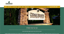 Desktop Screenshot of cedarheightsapts.com